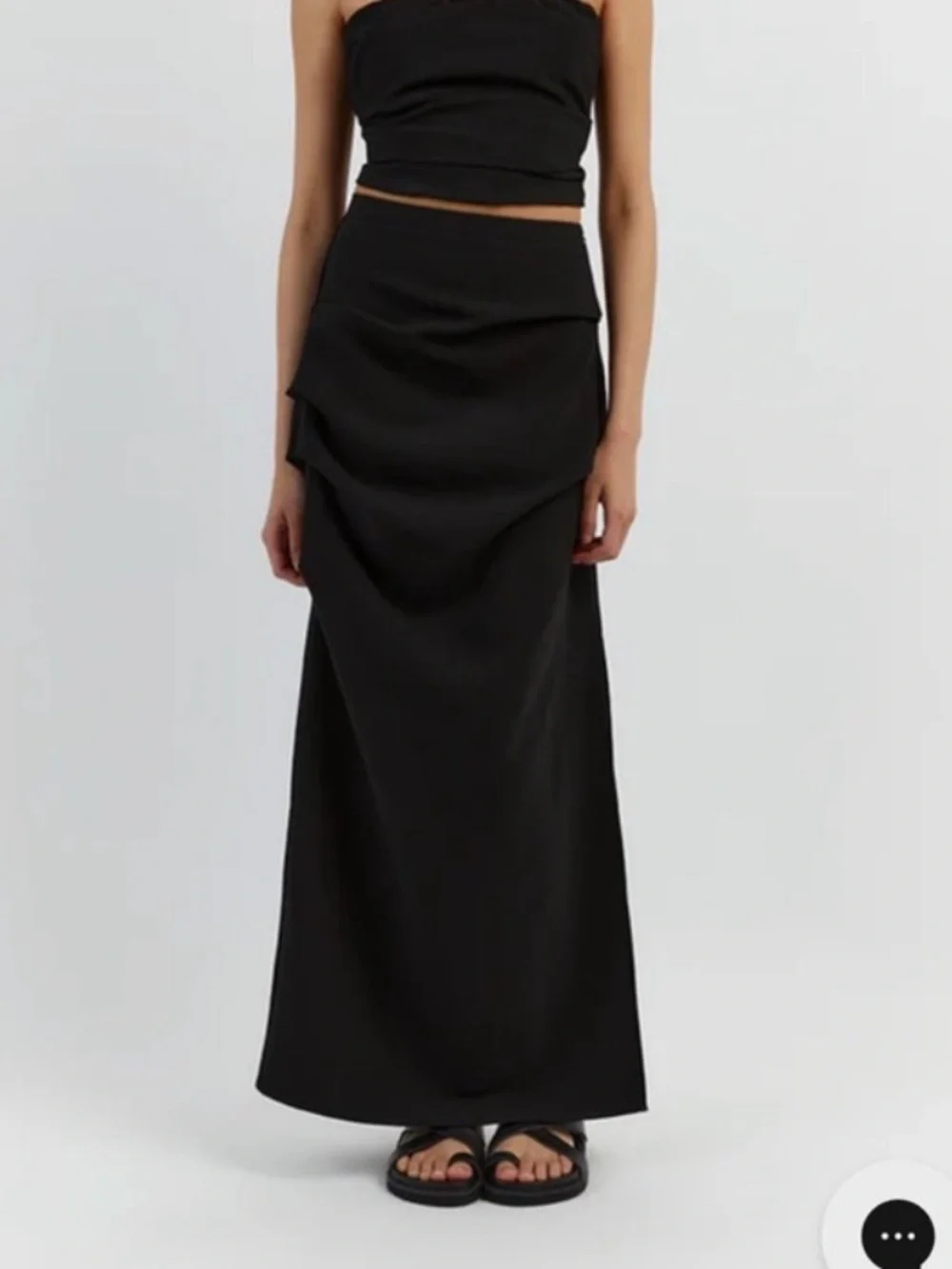 DISSH Black Rouched Maxi skirt US 6 - Picture 5 of 5
